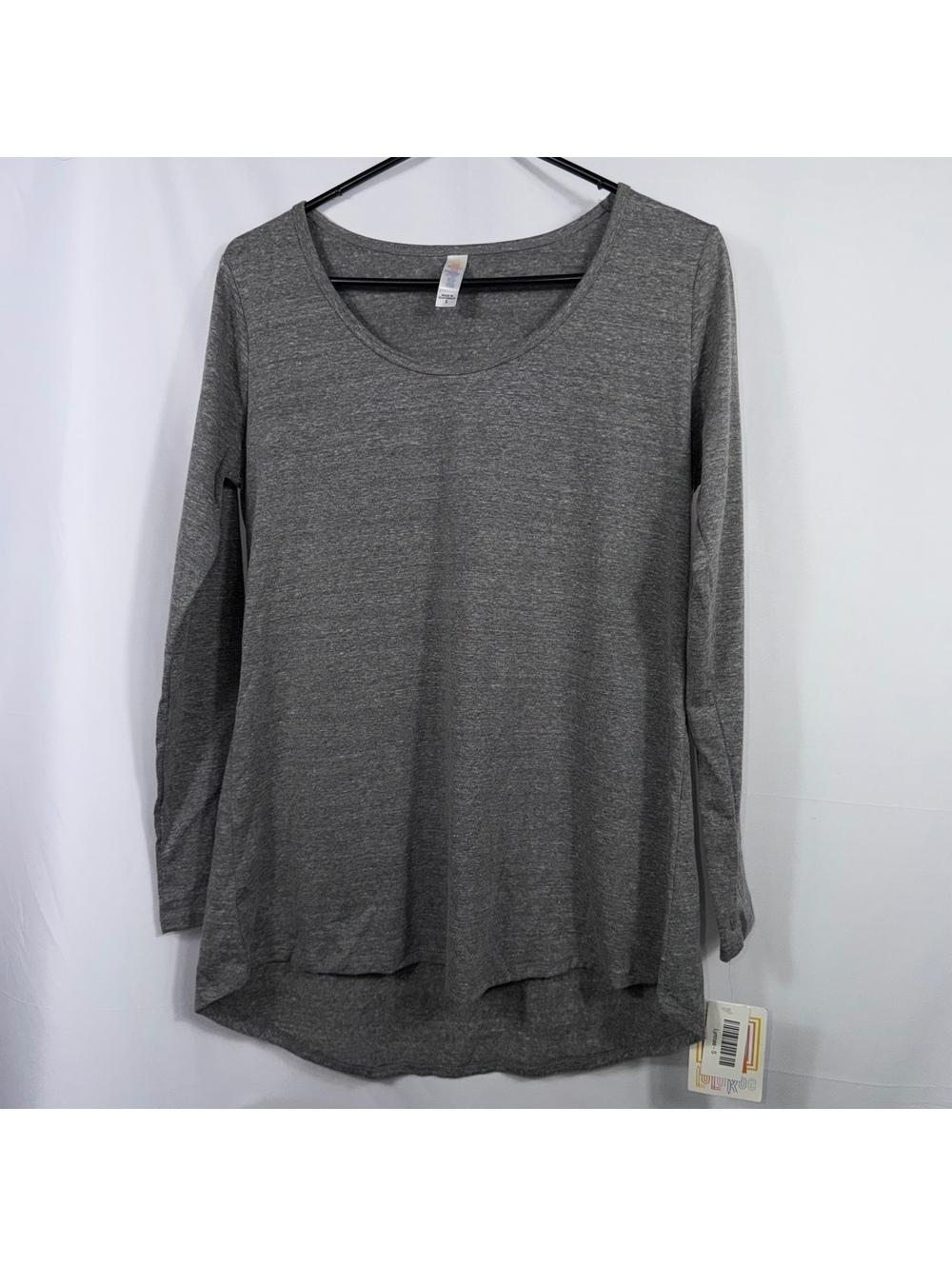 LuLaRoe Lynnae S Gray Long Sleeve Hi-Low Top